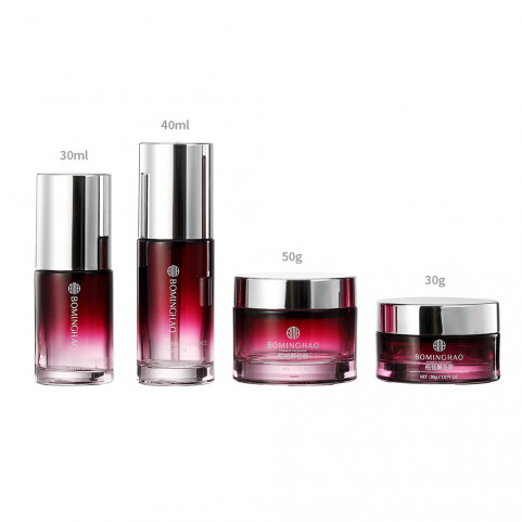 Wholesale 100ml 120ml 30g 40g Luxury Cosmetic Glass Bottle Sets for Skincare Face Cream Jar Lotion Bottle