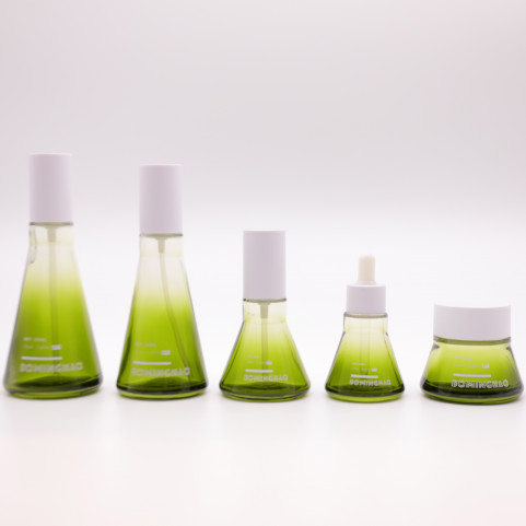 Hot Sale Dropper Bottles Cone Glass Crystal Luxury 30ml Essential Oil Cosmetic Screen Printing Bottles for Skin Care Products