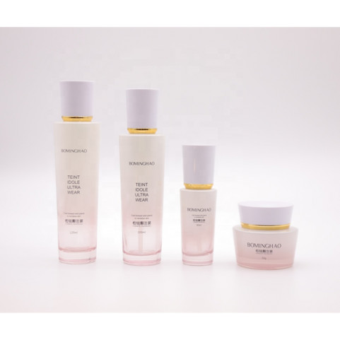 White 30G 50G 40Ml 100Ml 120Ml Customized Cosmetic Glass Premium Cosmetic Bottle Set Packaging
