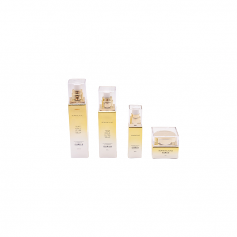 Light Luxury Fashion Matte Empty Cosmetic Bottle Printing Glass Cosmetic Bottle Jar Skincare Set Packaging