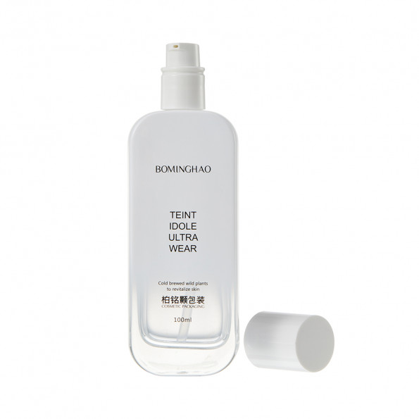 Opaque Thickened 50ml Square Skin Care Glass Jar Oiled Screw Cap Protective Face Cream Bottle Container Skin Care Packaging Set #4