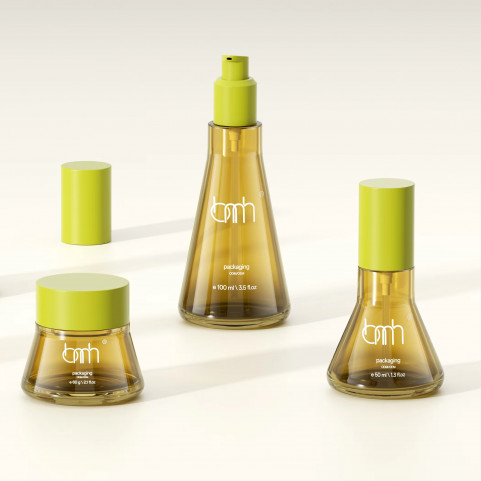 High Quality Dropper Bottle Cone Glass Crystal Luxury 30ml Essential Oil Cosmetic Screen Printing Bottles for Skin Care Products