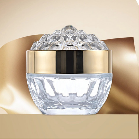 Wholesale 50g Clear Glass Cosmetic Jar with Screw Cap Lid OEM ODM OBM for Face Cream and Eye Drops Factory Price