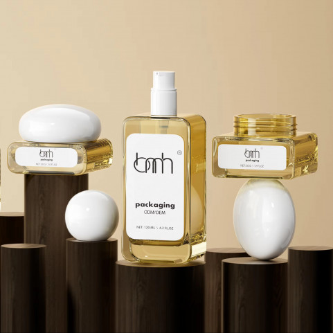 Luxury Skincare Serum Lotion Glass Bottle 30ml 50ml 100ml Sizes with for Ball Cap & Screw Cap Customizable 1oz Glass Bottle