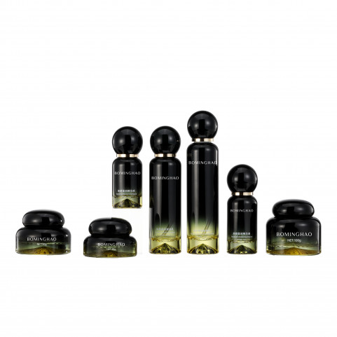 New Design High Quality 40ml 100ml 120ml Cosmetics Glass Bottles 30g 50g Skin Care Lotion Cream Essential Oils Jars High End