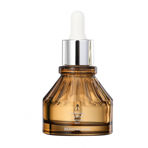 White Plastic Head Essential Oil Dropper Bottle 30ml Empty Refillable Clear Sample Storage Containers Vial Tapered Glass Bottle