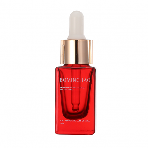 Wholesale 30ml 50ml Red Glass Serum Dropper Bottle Facial Care Moisture Customized Skincare Box Screen Printing Essential Oils