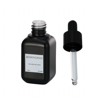Wholesale Customized Flat Shape 5ml 10ml 20ml 30ml Empty Cosmetics Packaging Colorful Black Glass Dropper Essential Oil Bottles #1