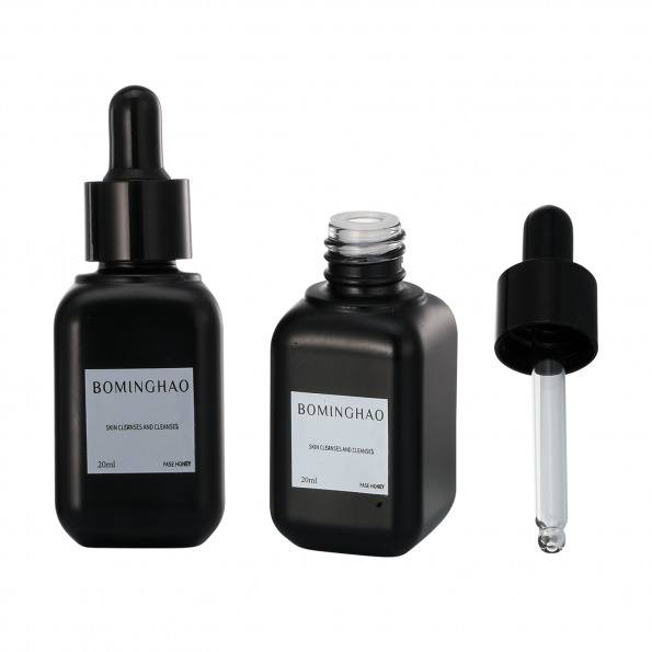 Wholesale Customized Flat Shape 5ml 10ml 20ml 30ml Empty Cosmetics Packaging Colorful Black Glass Dropper Essential Oil Bottles #7
