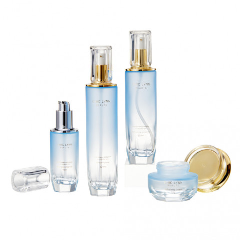 OEM Luxury Glass Cosmetic Skincare Containers Set Matte Color Hand Cream Lotion Moisturizer Packaging Wholesale Price