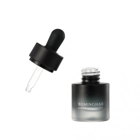 Luxury Glass Packaging Frosting Glass Dropper Bottle 30 ml 60ml White Gradient Color Essential Oil Bottle for Serum Skin Care