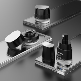 High Density Black Red Glass Container Luxury Skin Care Packaging for Cream Eye Drop Other Cosmetics Set of Glass Bottles #1