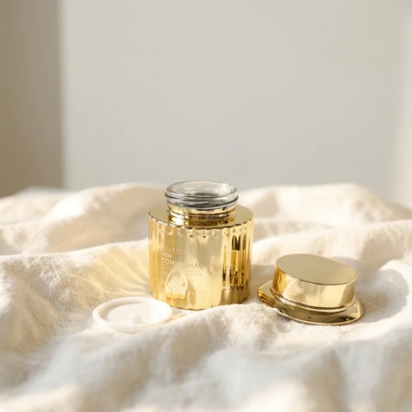 Стеклянная баночка 100 г с логотипом для косметики #7